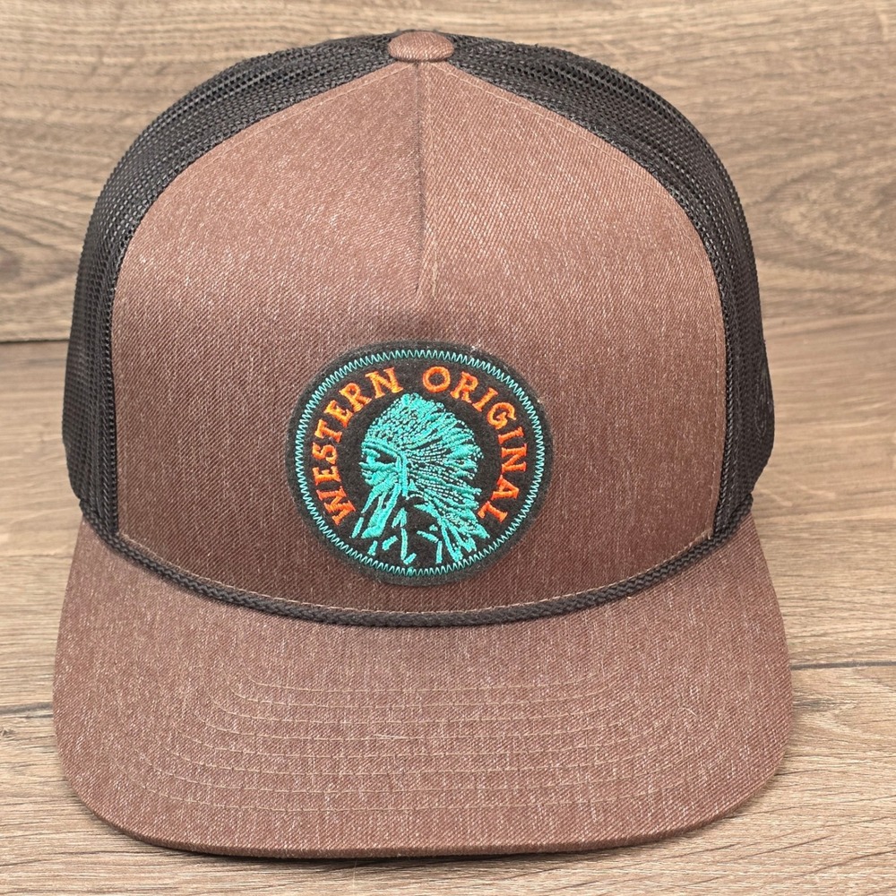 Hooey Hat Cap Adult Snapback Brown Black Trucker Western Cowboy Rodeo Ranch